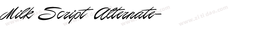 Milk Script Alternate字体转换